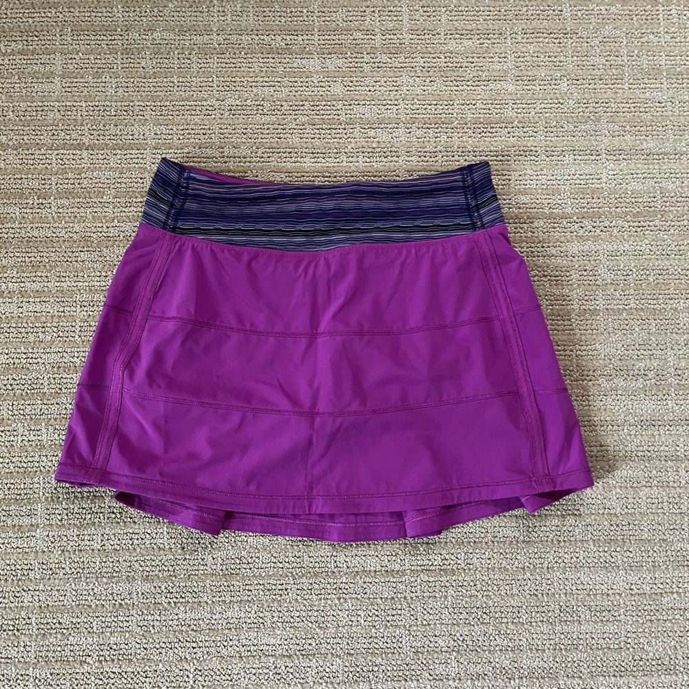 Lululemon Pace Rival Skirt Skort Size 4 Purple EUC